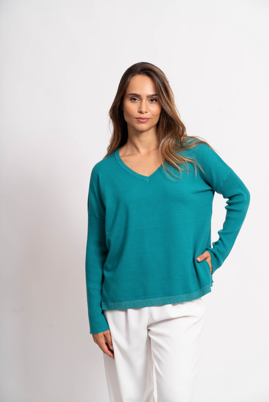 Pull oversize avec fils de Lurex®