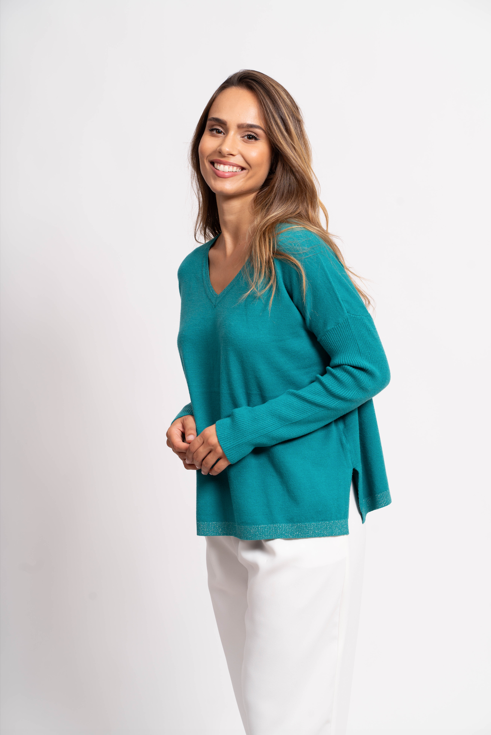 Pull oversize avec fils de Lurex®