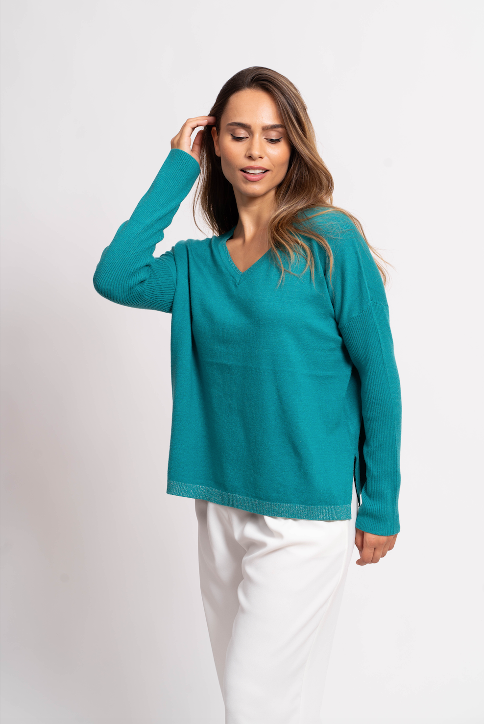 Pull oversize avec fils de Lurex®