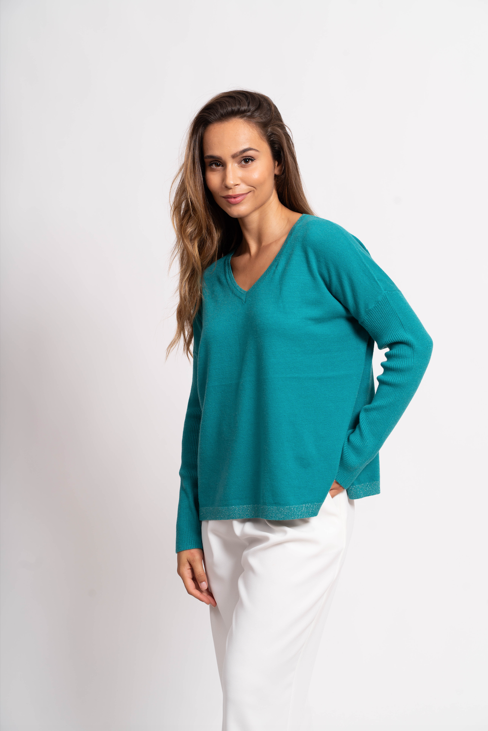 Pull oversize avec fils de Lurex®