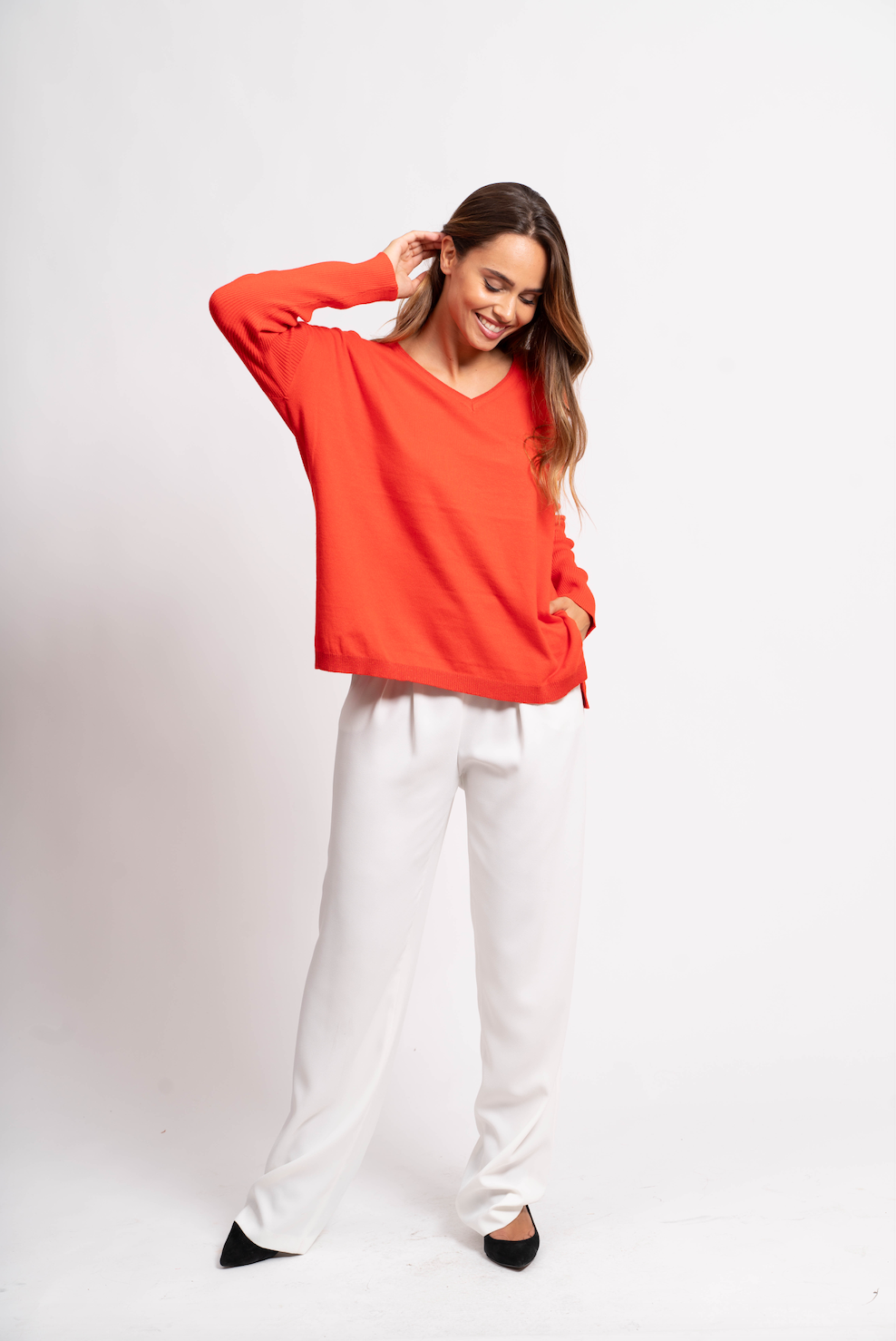 Pull oversize avec fils de Lurex®