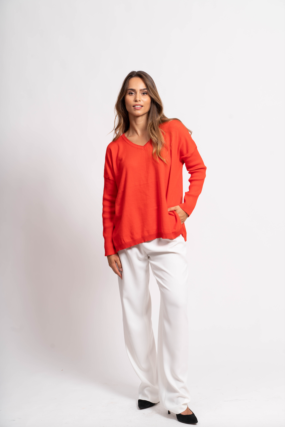 Pull oversize avec fils de Lurex®