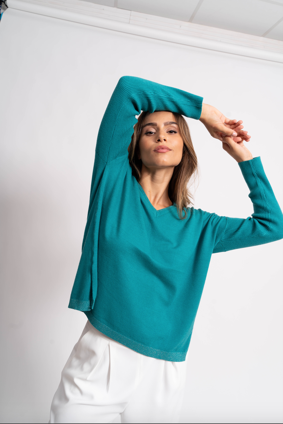 Pull oversize avec fils de Lurex®