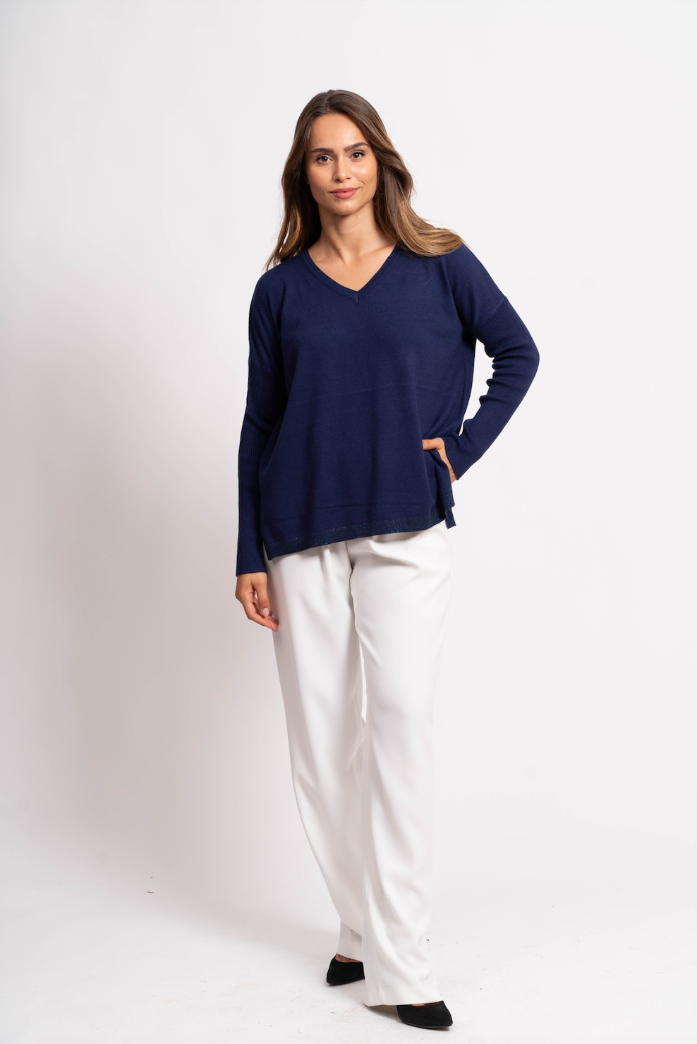 Pull oversize avec fils de Lurex®