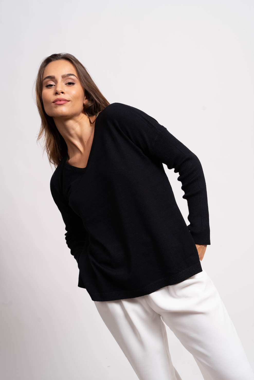 Pull oversize avec fils de Lurex®