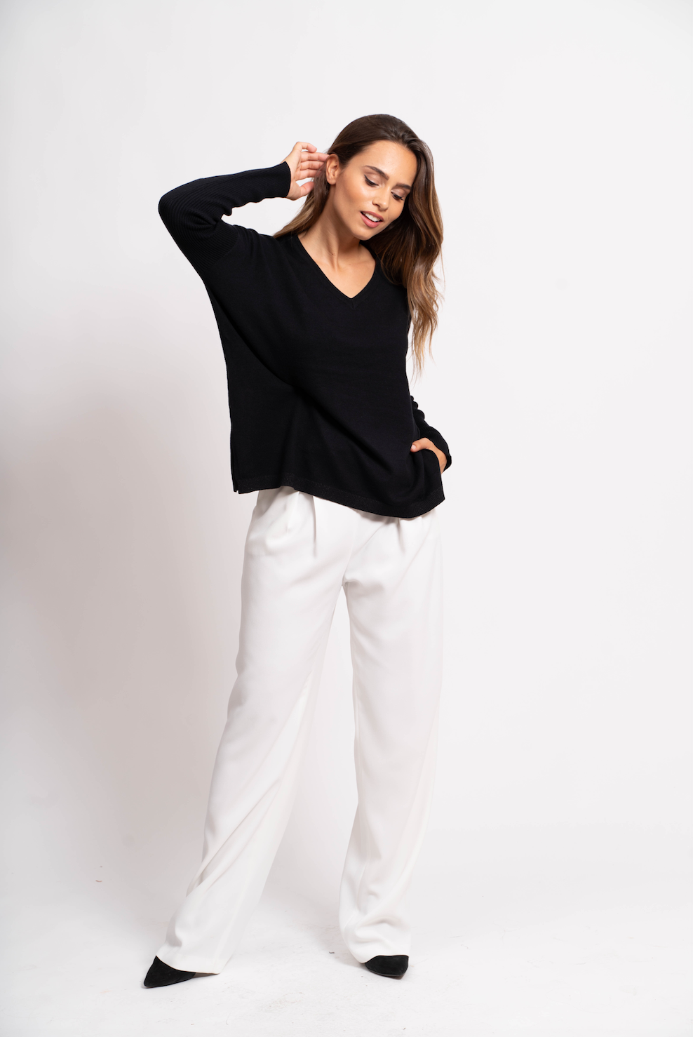 Pull oversize avec fils de Lurex®